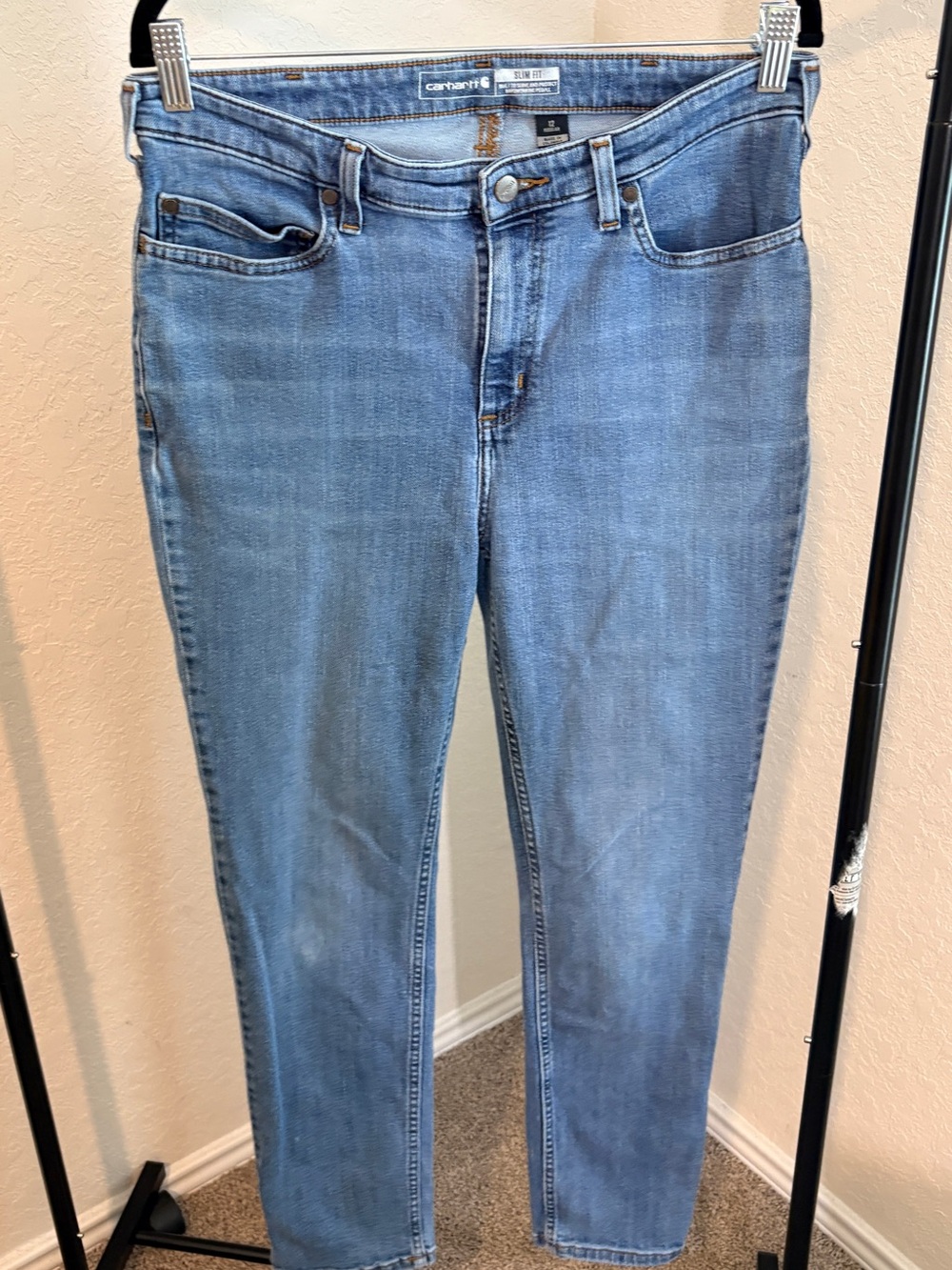 Carhartt Women’s Light Blue Slim fit Straight Jeans
